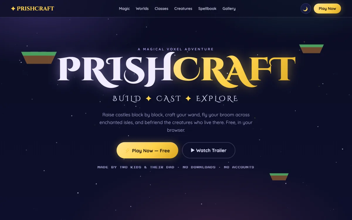 PrishCraft — a magical voxel adventure game